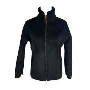 Jack Murphy Outdoor Women’s Black Suede Jacket Fleece Lined‎ Size 10